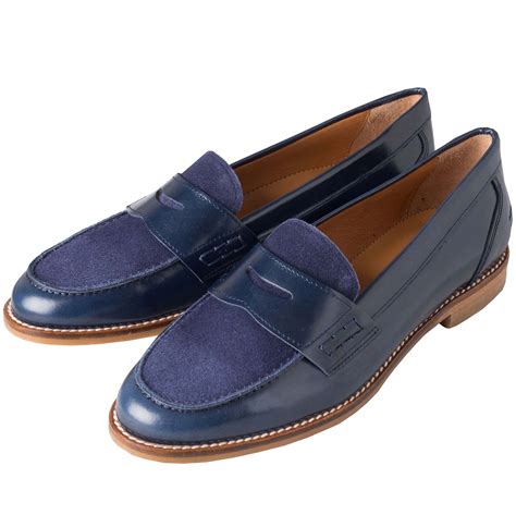 Navy Suede Loafers 